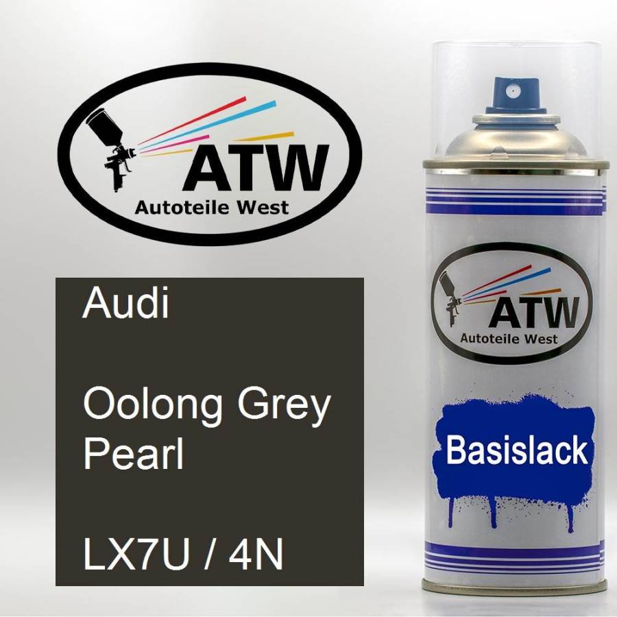 Audi, Oolong Grey Pearl, LX7U / 4N: 400ml Sprühdose, von ATW Autoteile West.